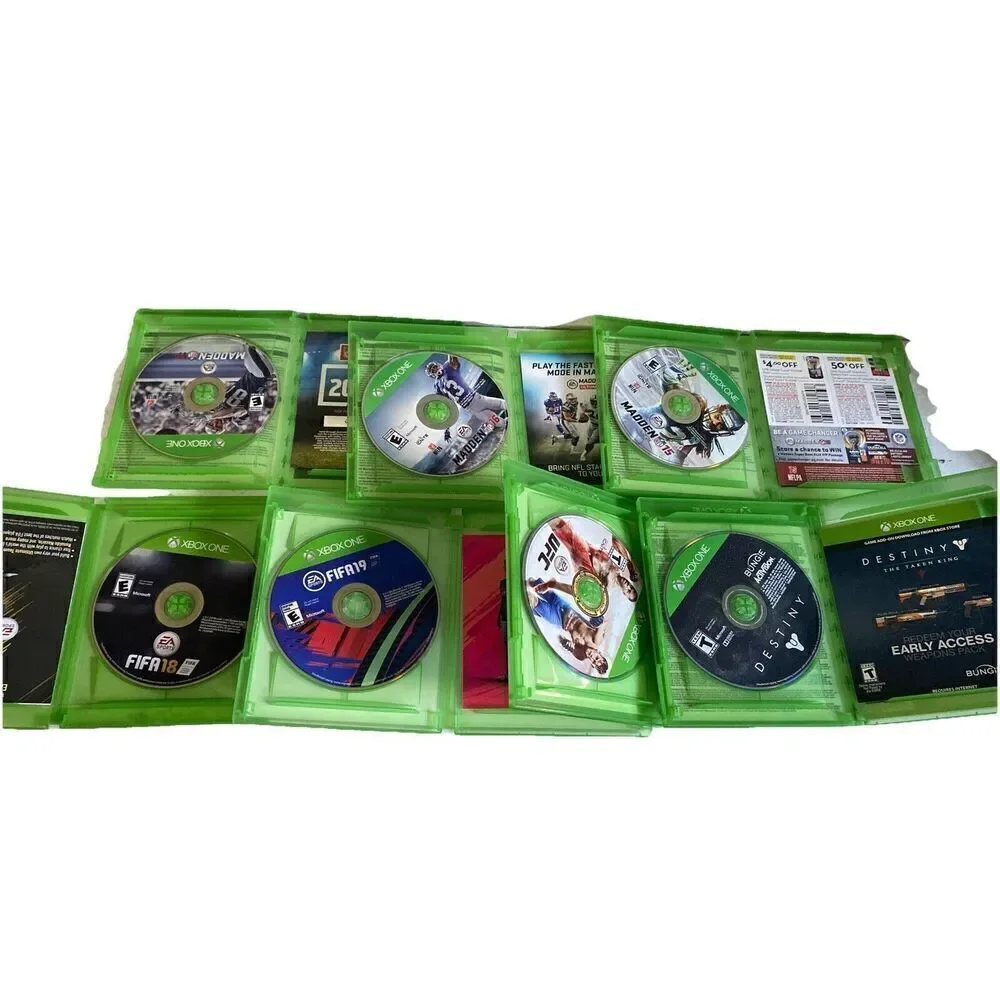 Xbox One‎ Bundle Of (7) Games Madden 15, 16 17, FIFA 18 19 UFC Destiny